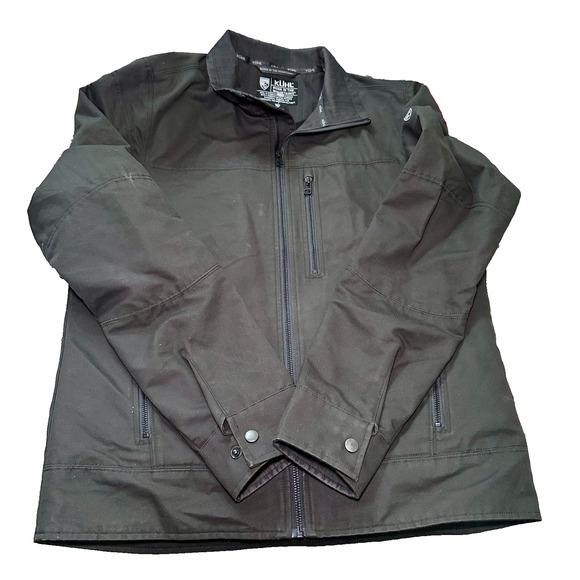 KUHL Burr Jacket Men’s Small Charcoal Canvas Softshell Cotton Blend Gorpcore - Picture 5 of 14